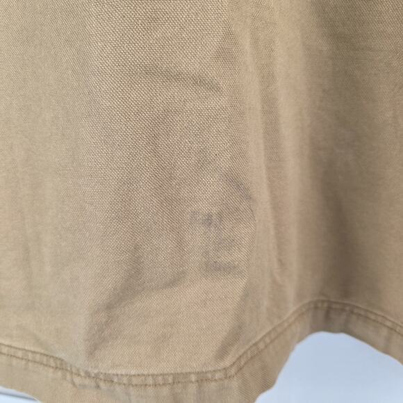 Vintage LL BEAN Tan Chore Jacket XL Canvas Barn Coat Removable Plaid Lining - Picture 15 of 16